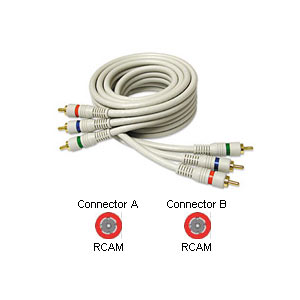 6' 3-RCA Component Cable